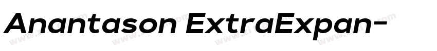Anantason ExtraExpan字体转换